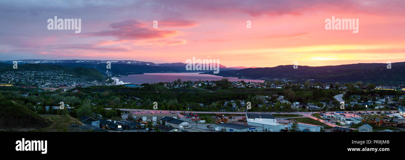 Corner Brook at sunset. Corner Brook, Newfoundland and Labrador, Canada Stock Photo Alamy