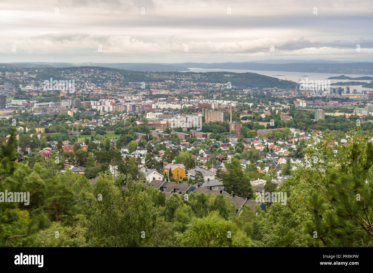 High populated area of Oslo, Norway. Stock Photo