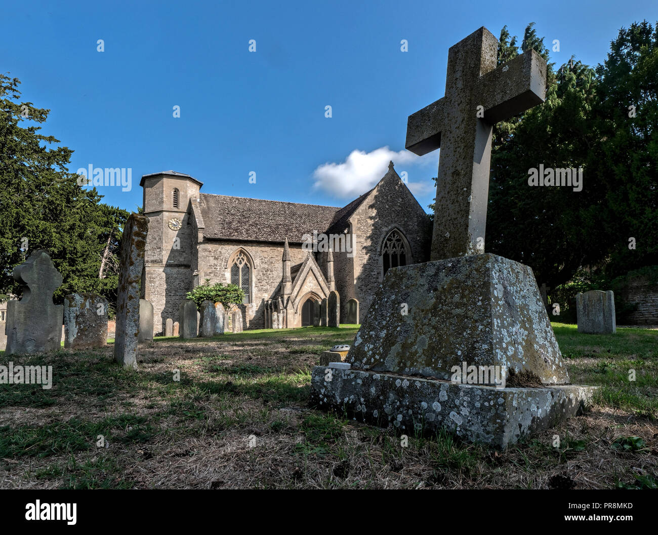 St. Nicholas' church, Fyfield, Oxfordshire, UK Stock Photo