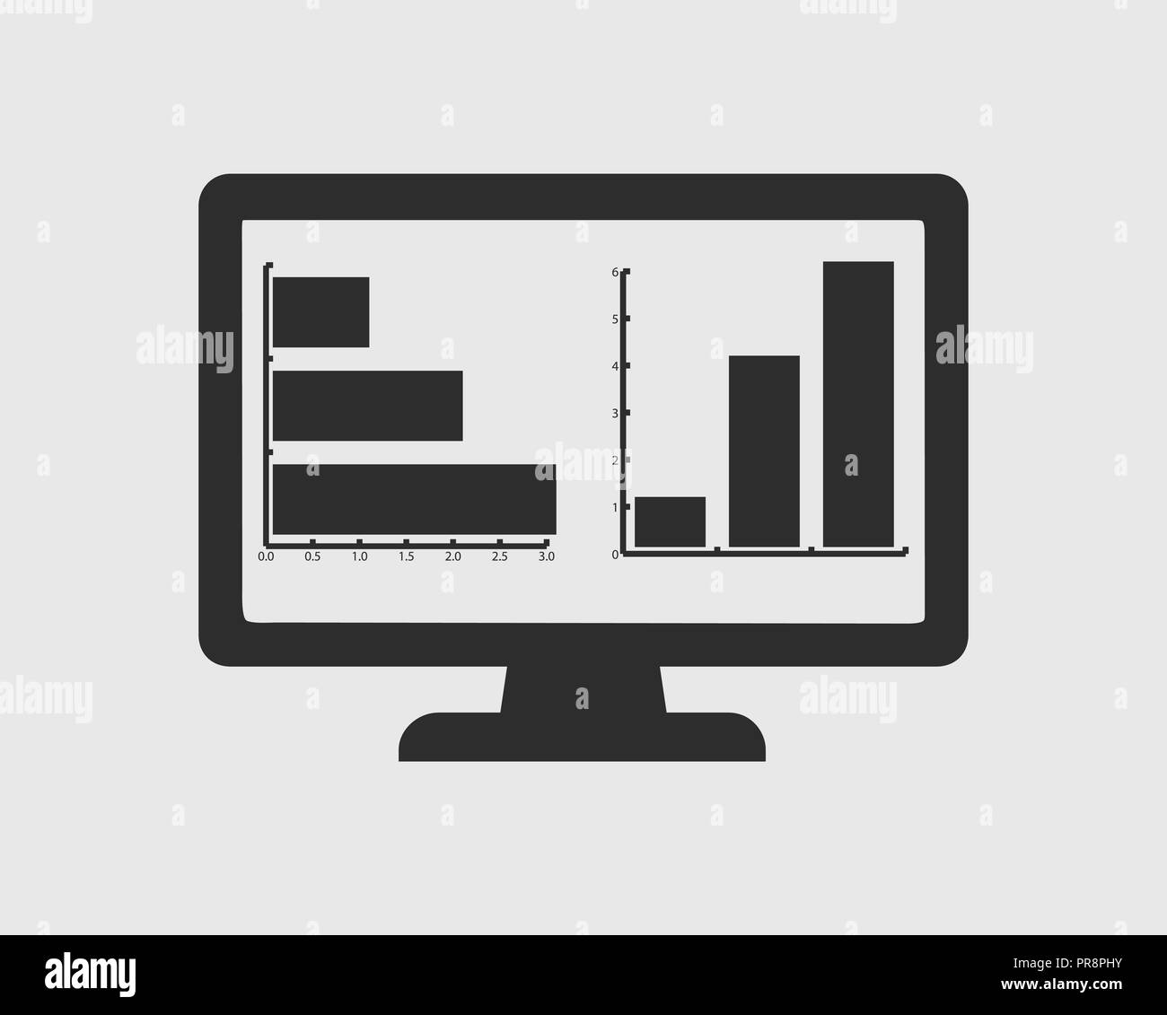 Chart computer screen Black and White Stock Photos & Images - Alamy