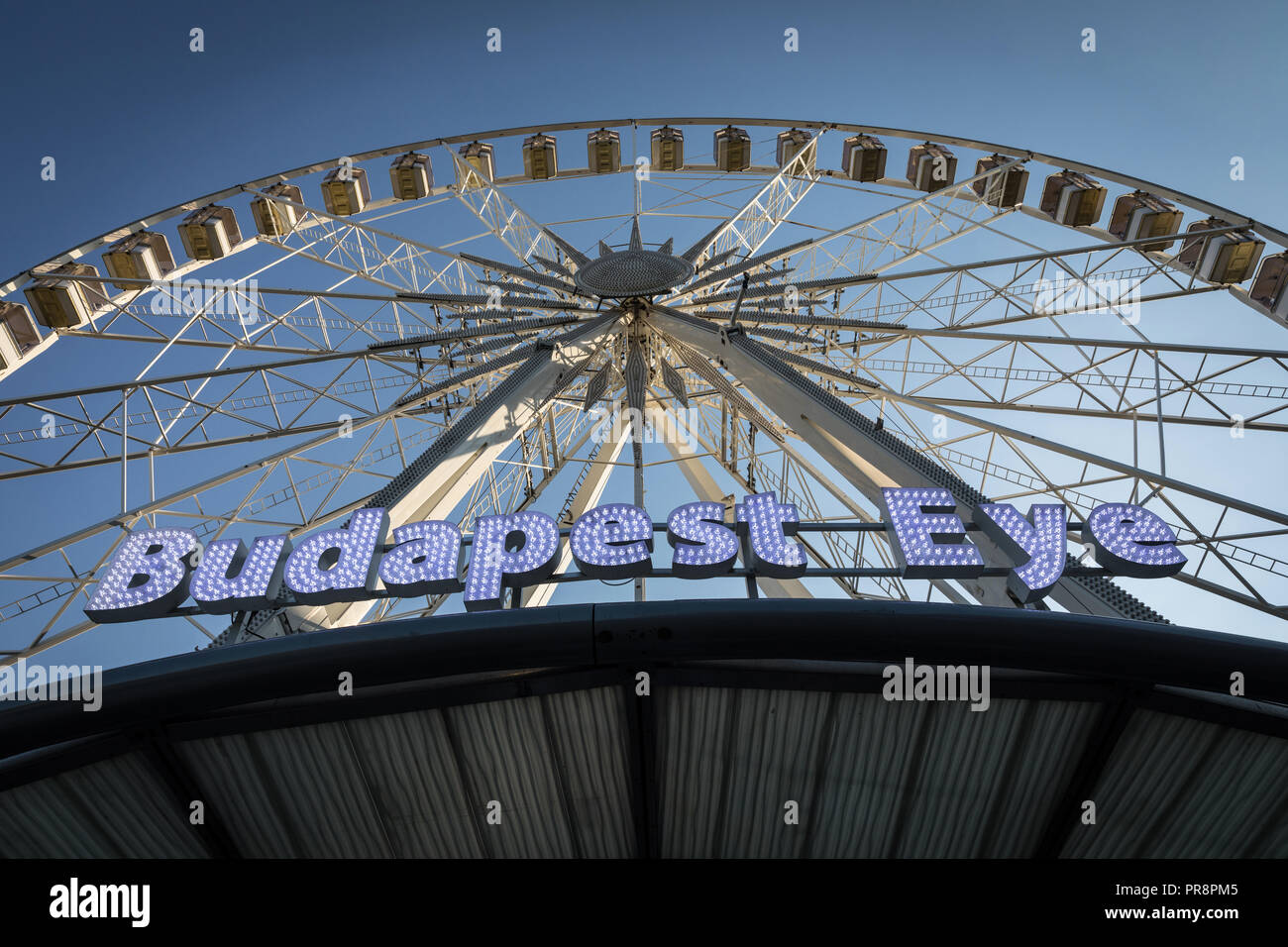 The Budapest Eye in Erzsébet tér, Budapest Stock Photo