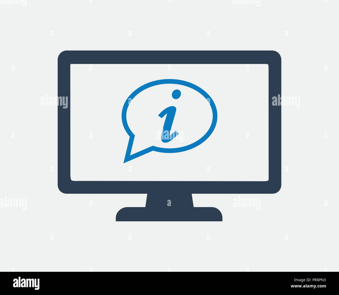 Infomation Icon On Computer Screen Stock Vector Image And Art Alamy