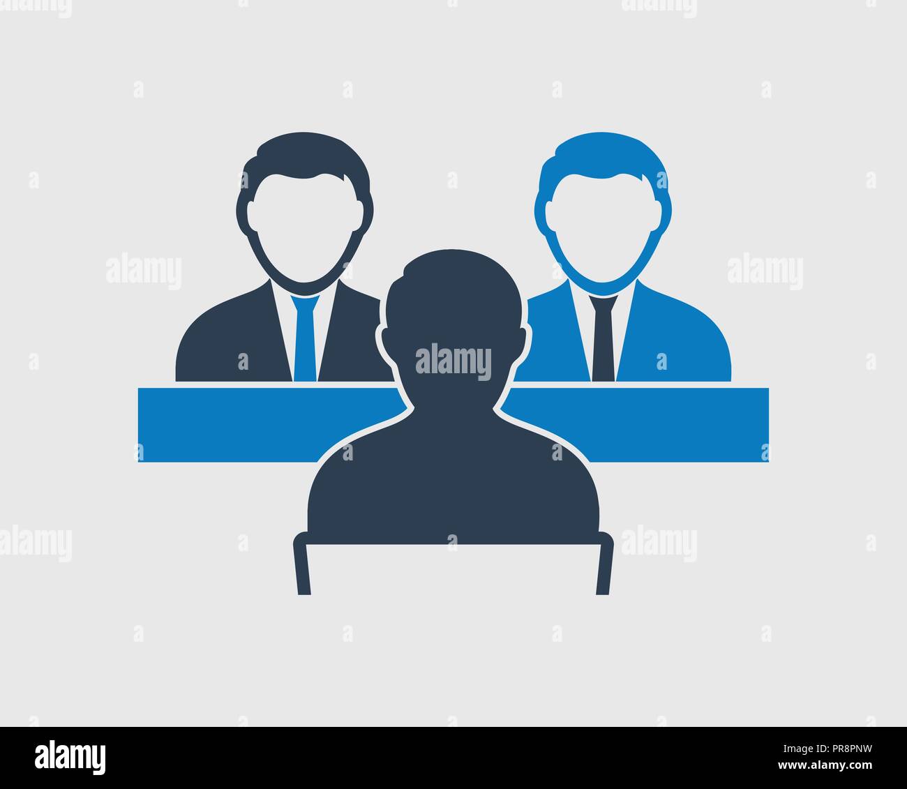 Interview panel icon on gray background Stock Vector Image & Art - Alamy