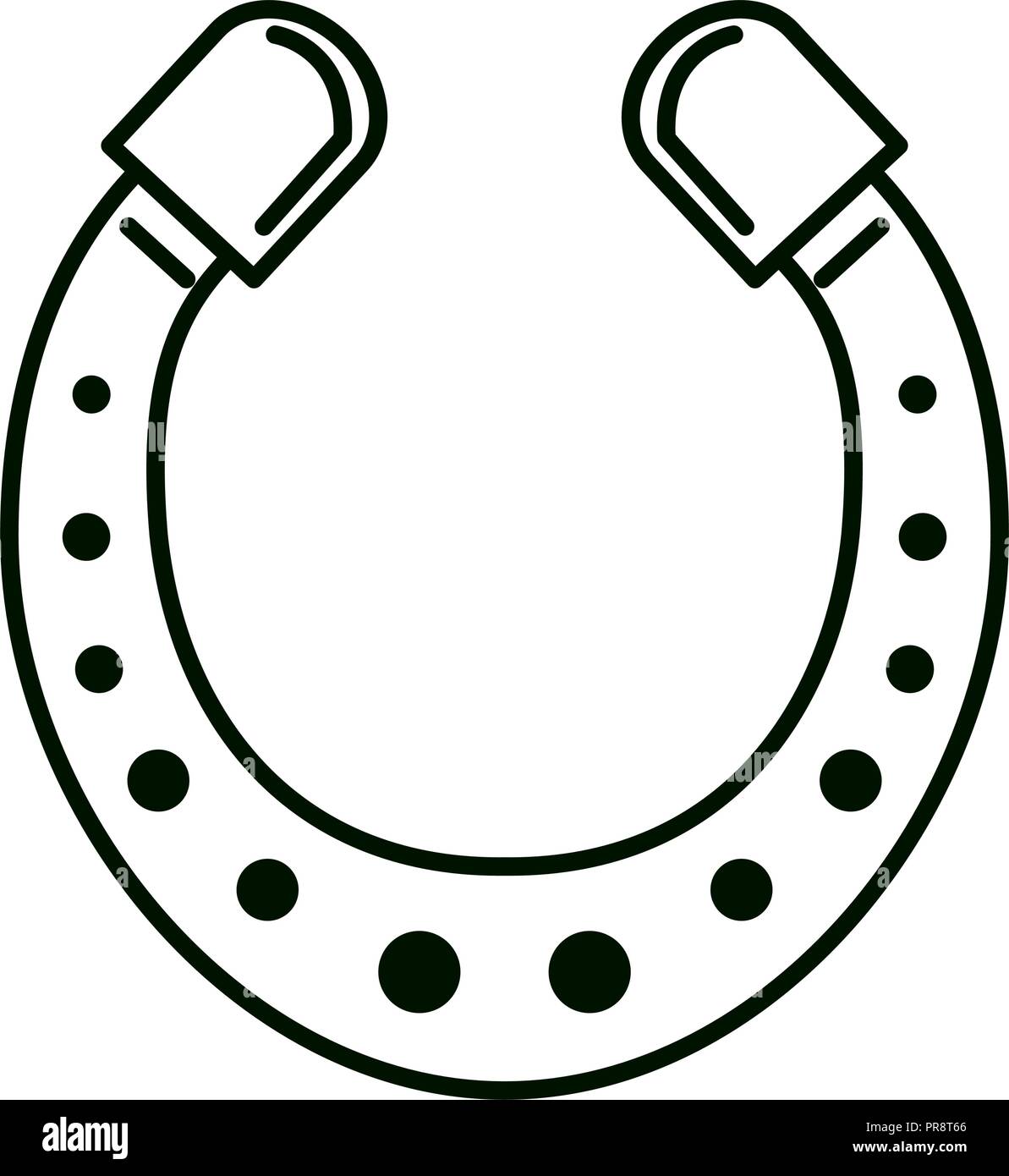 Horseshoe irish lucky symbol Stock Vector
