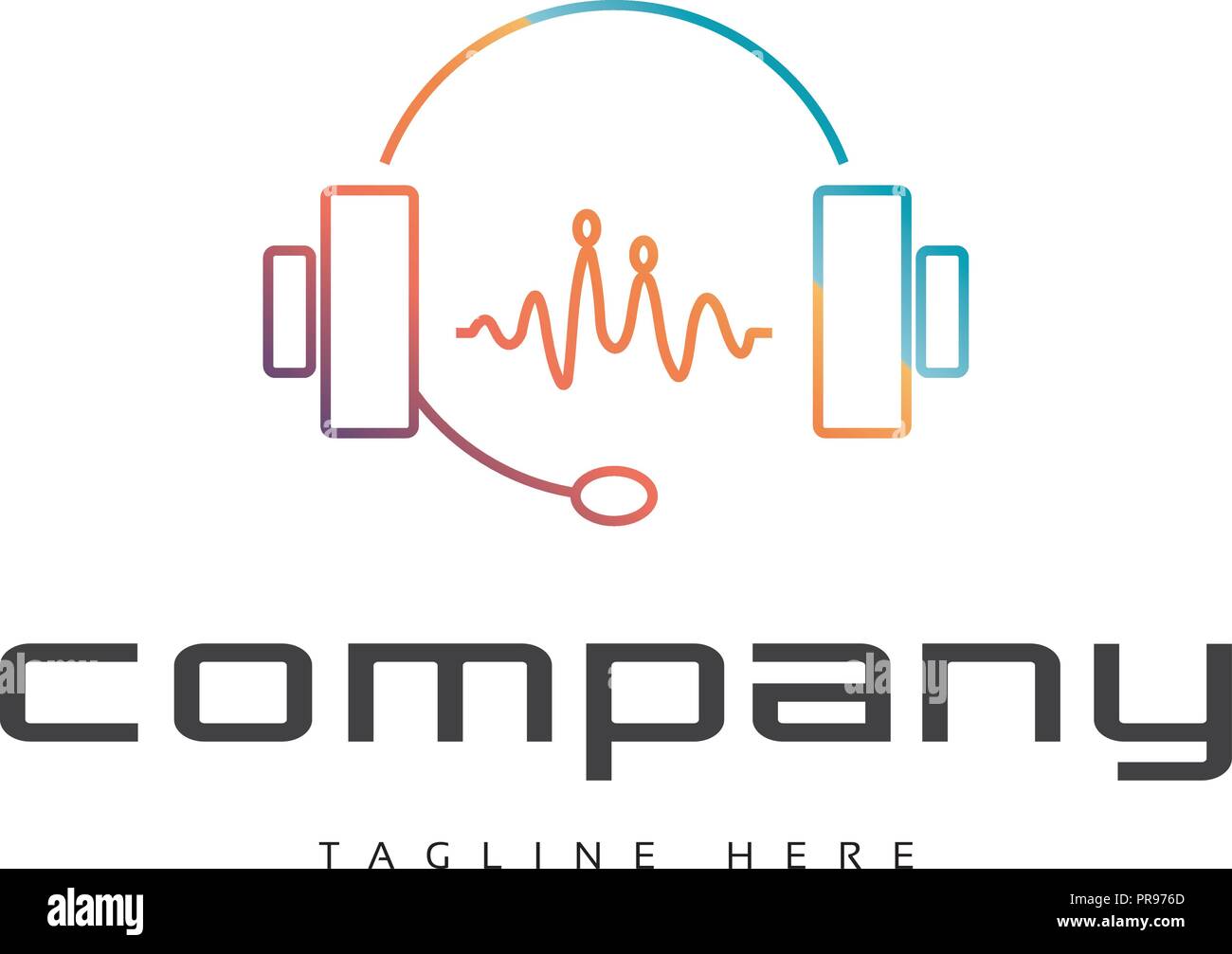 Music Wave vector logo image Stock Vector