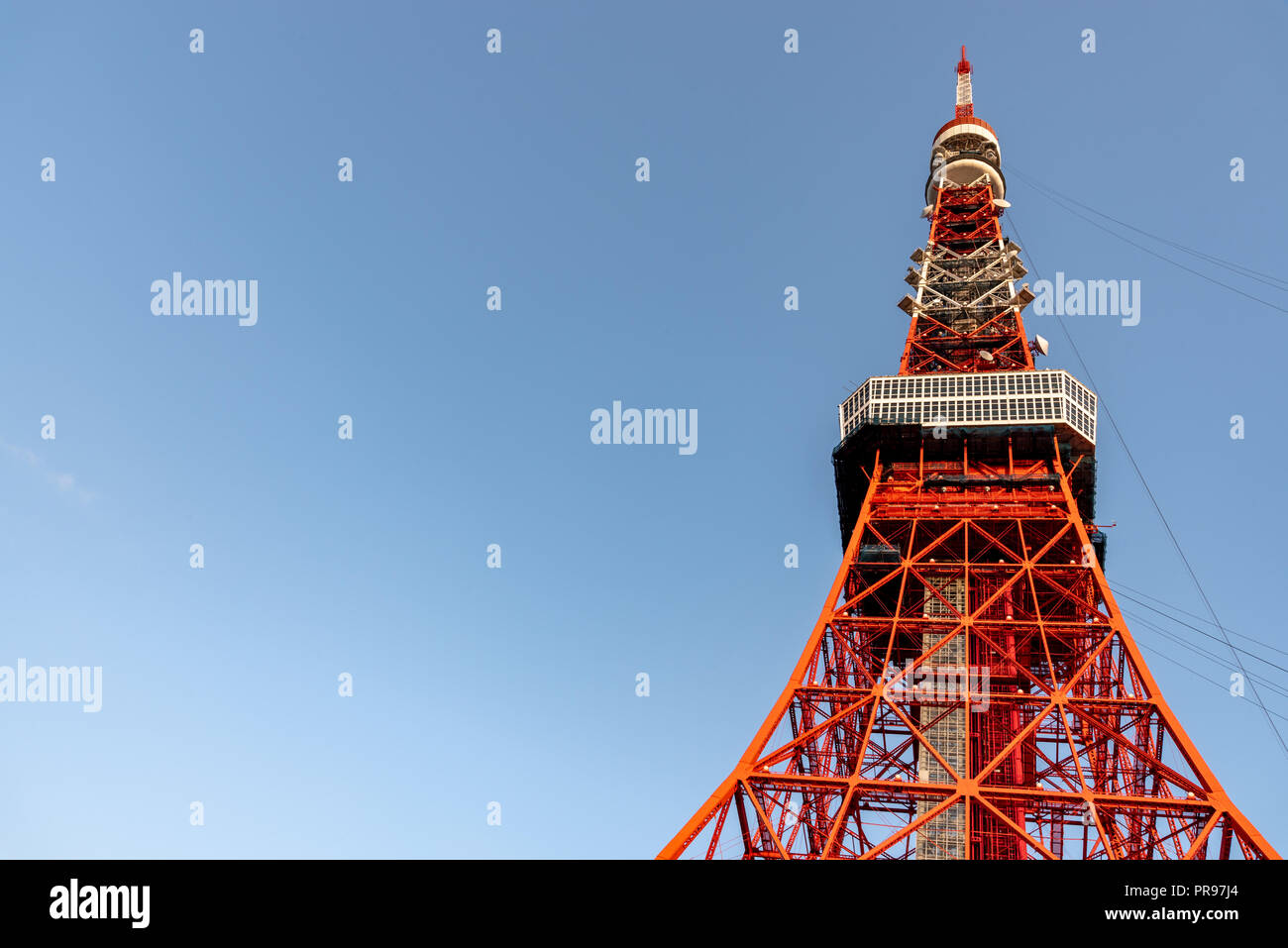 Tokyo tower and Sakura Cherry blossom in spring season at Tokyo, Japan ...