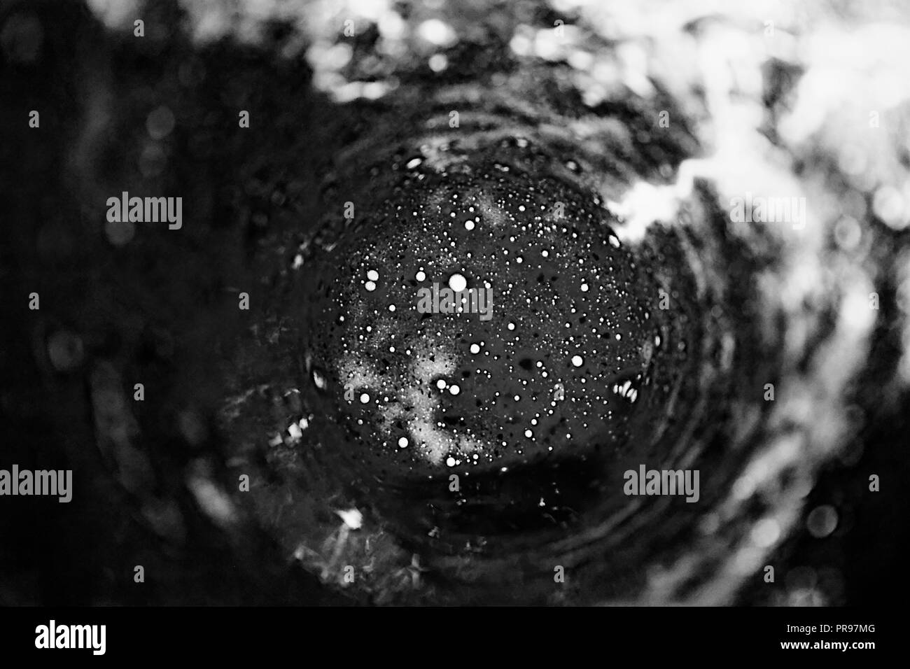 Abstract in a glass dark Stock Photo