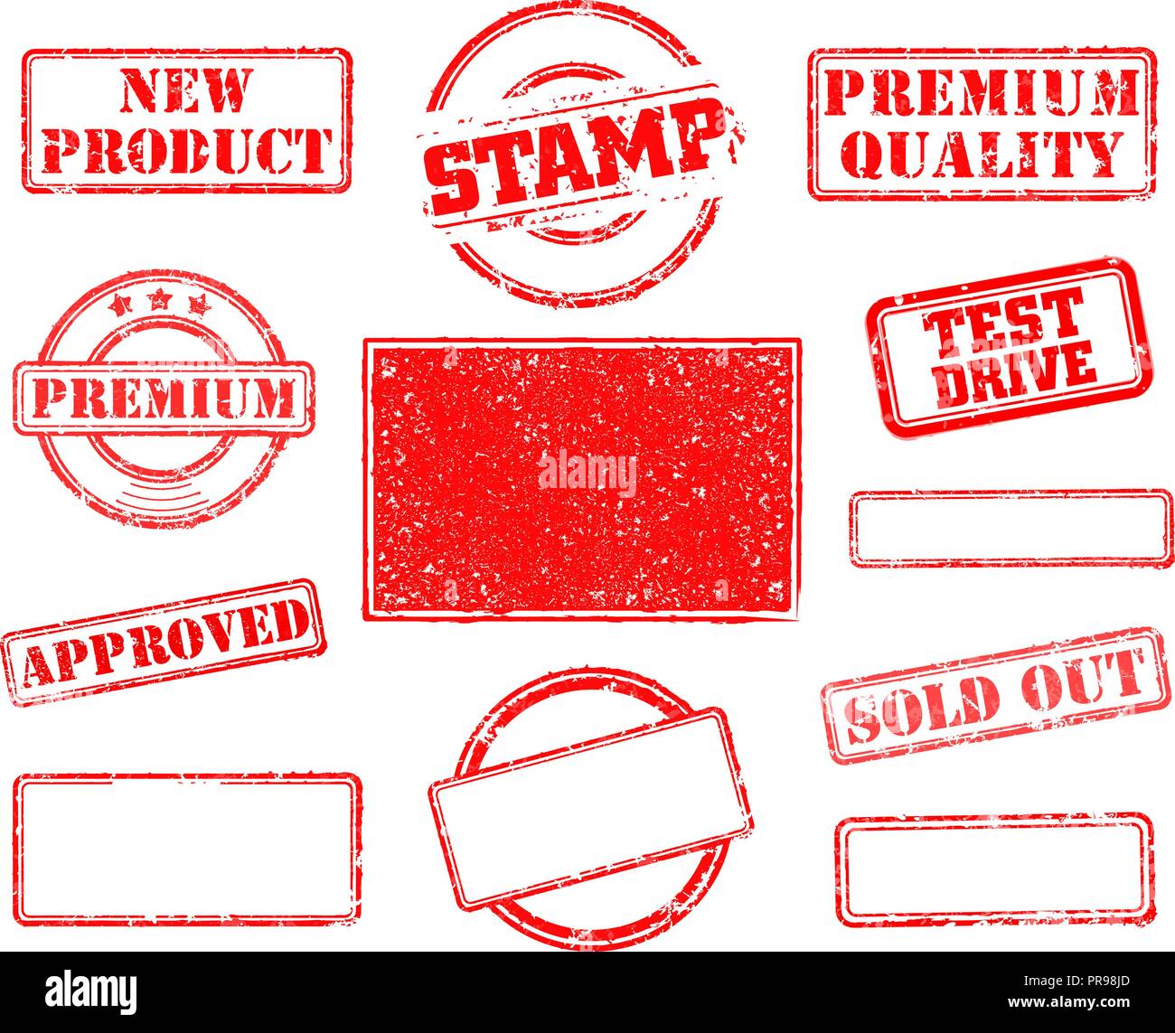 Set of rubber stamps Stock Vector