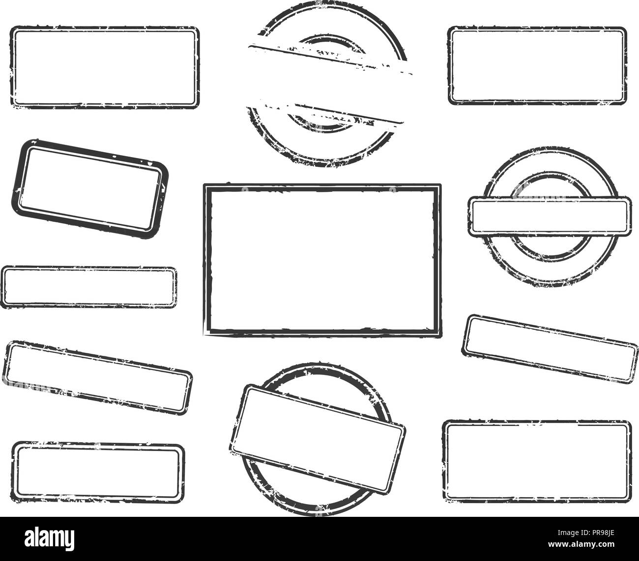 Set of empty rubber stamps Stock Vector Image & Art Alamy
