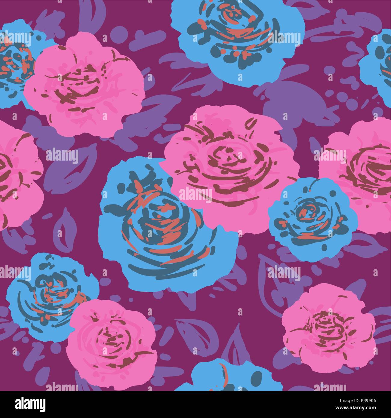 Abstract roses print Stock Vector Image & Art Alamy