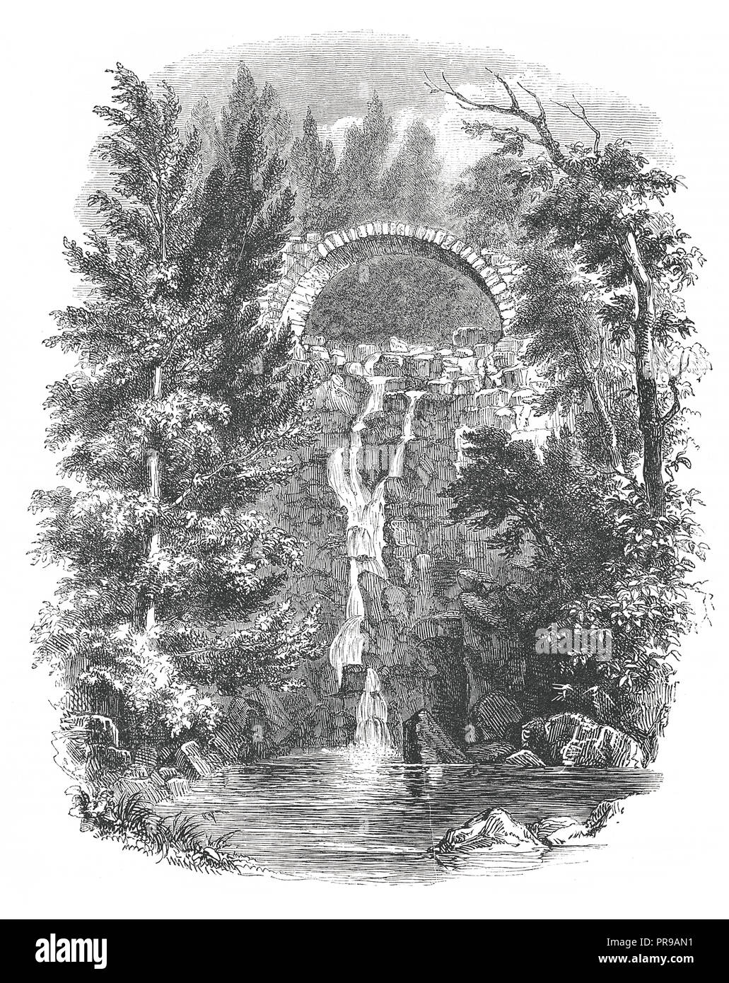 19th century waterfall cascade hi-res stock photography and images - Alamy