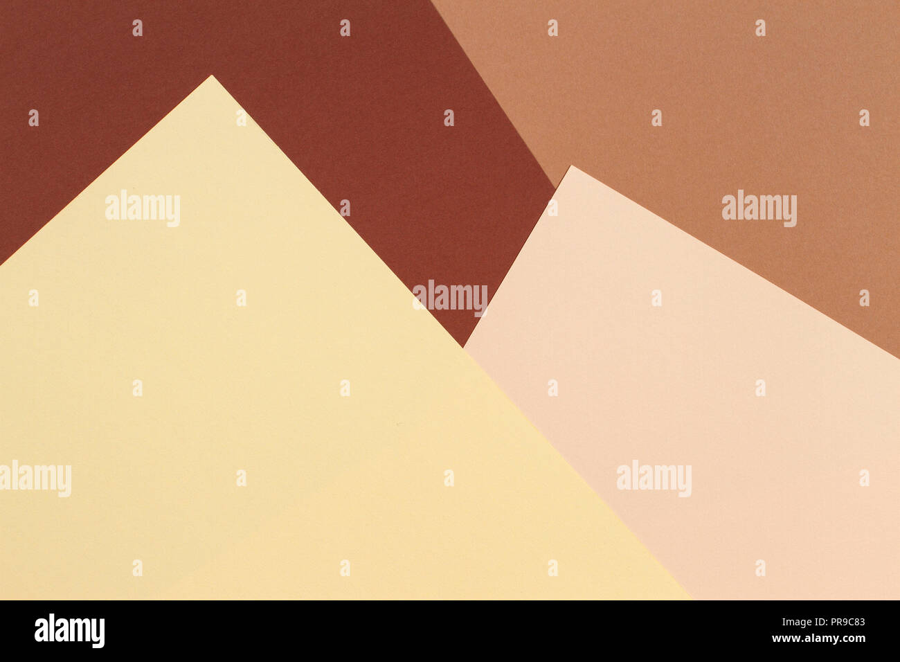 Abstract geometric paper texture background. Beige, brown yellow pastel ...