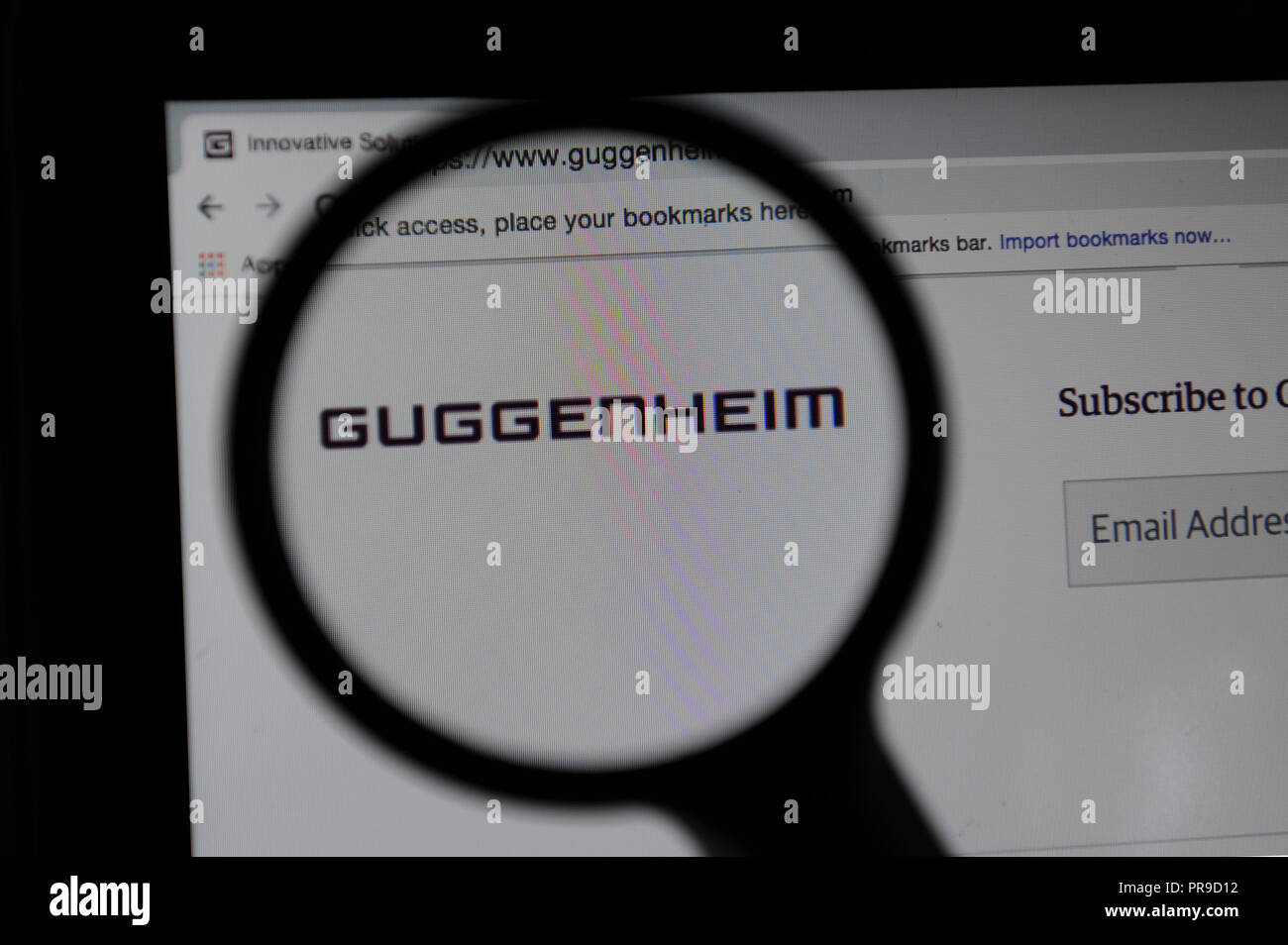 Guggenheim Partners website Stock Photo
