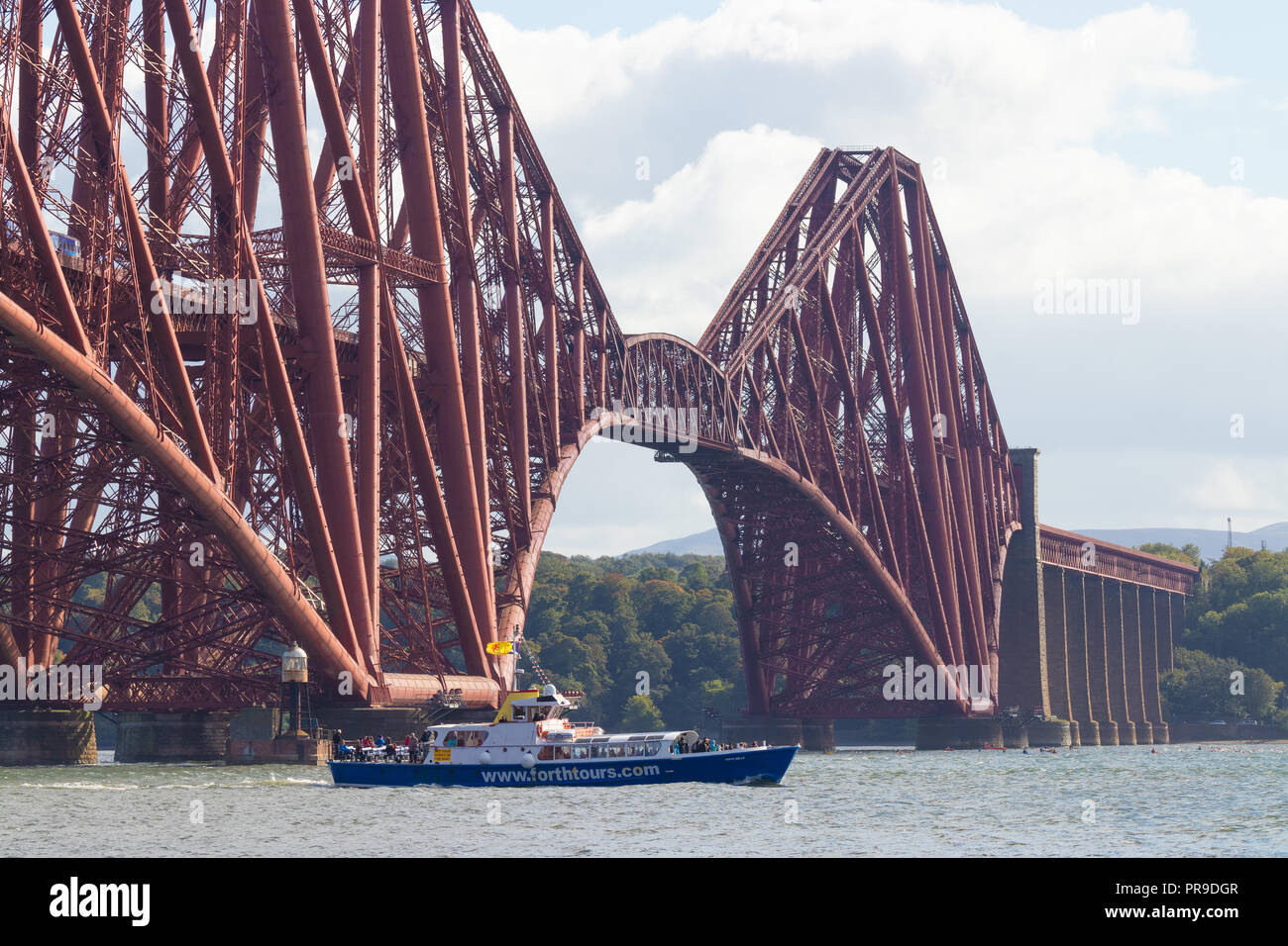 The Forth Bridge from North Queensferry Fife Scotland. Stock Photo