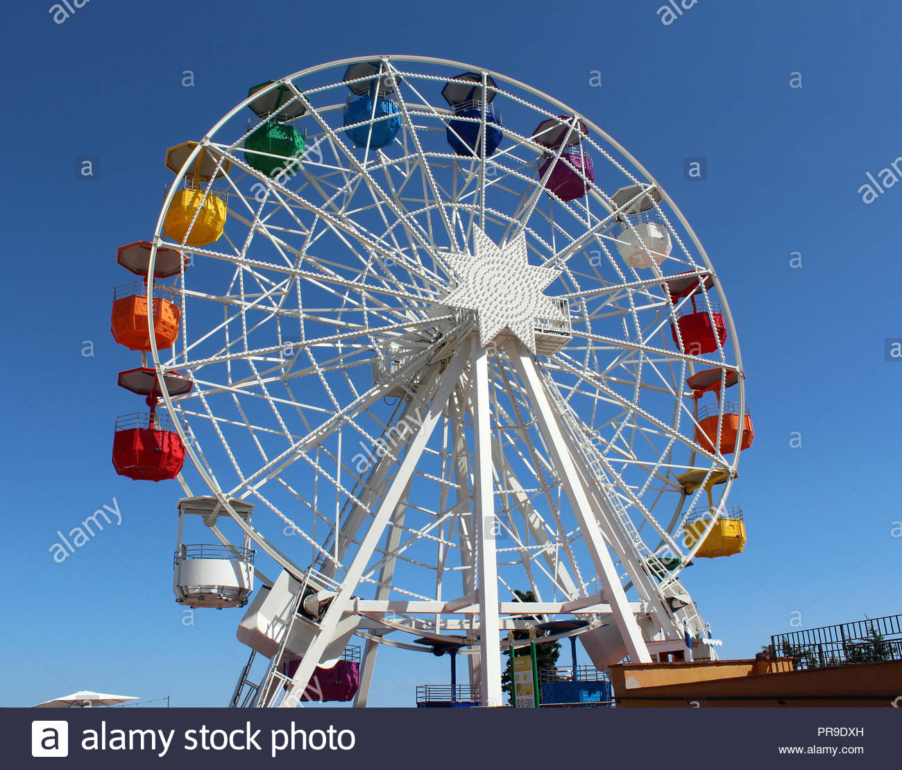 Ferris Wheel In Barcelona Spain Stock Photos & Ferris Wheel In
