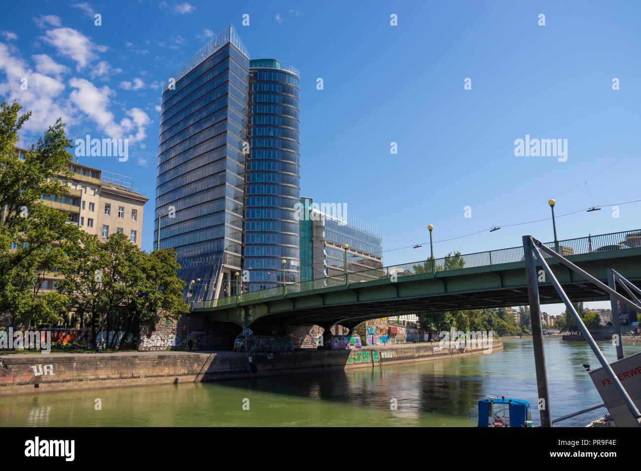 Uniqa Tower Vienna Austria Stock Photo