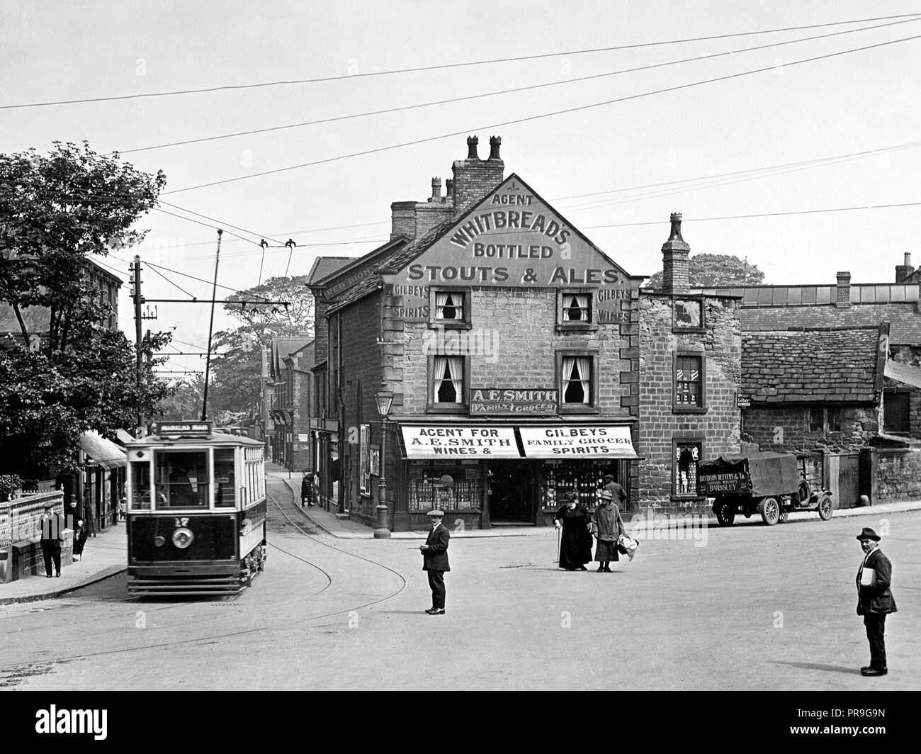 High Street, Wath upon Dearne early 1900s Stock Photo Alamy