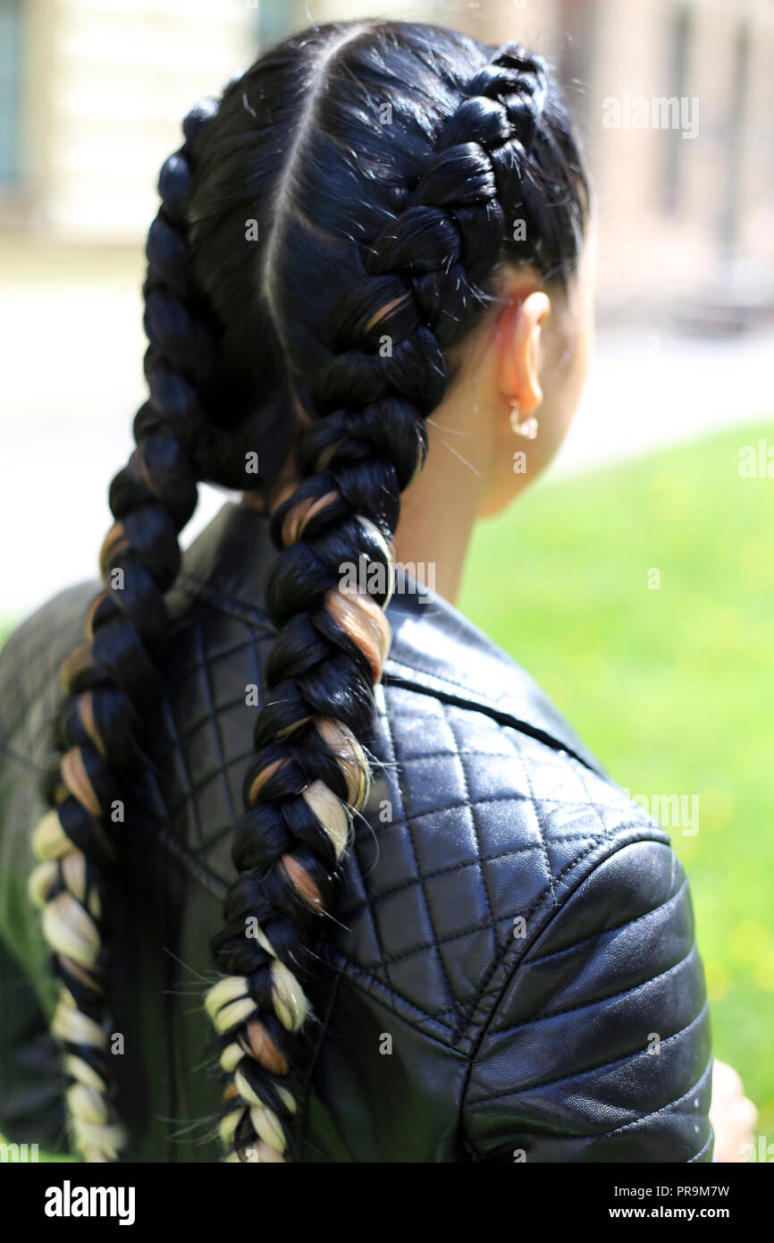 Designer Hairstyle Of Thick And Thin Braids Youth Style Master