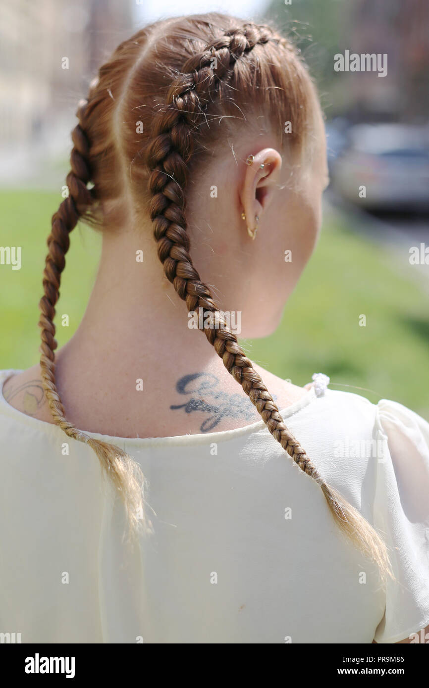 Designer Hairstyle Of Thick And Thin Braids Youth Style Master