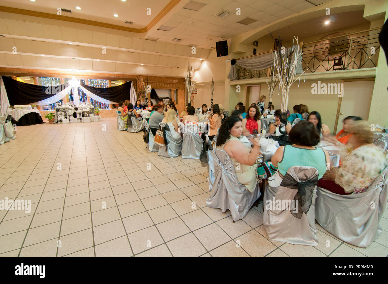 Dinner party before dancing event in Mexicali, Baja California. MEXICO Stock Photo