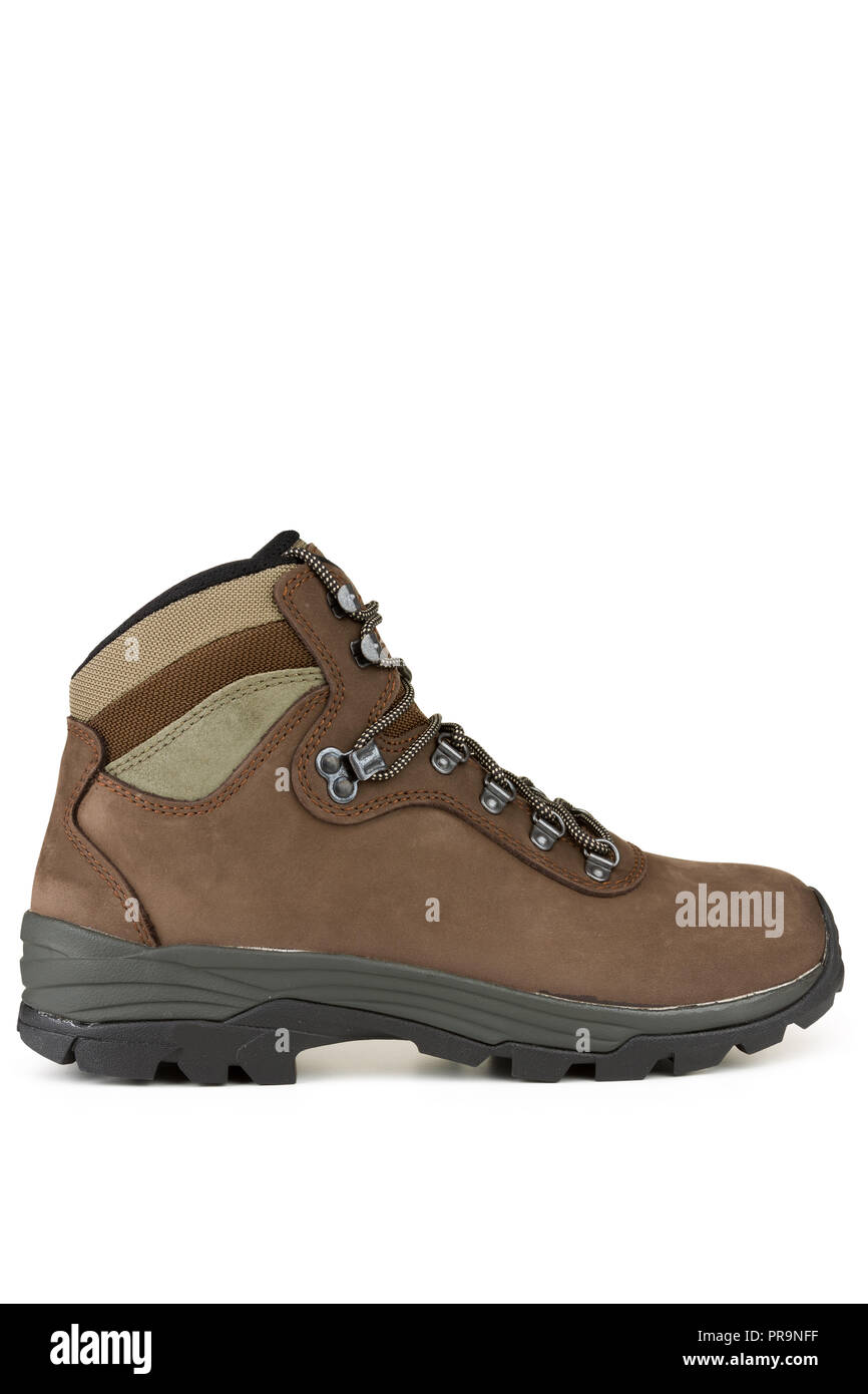 High mountain shoe isolated on white background Stock Photo Alamy