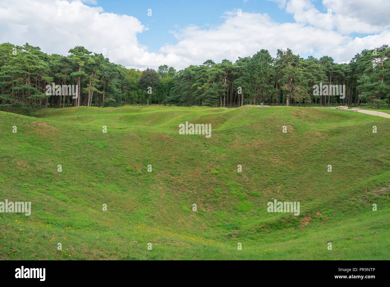 The craters at Vimy Ridge in France Stock Photo