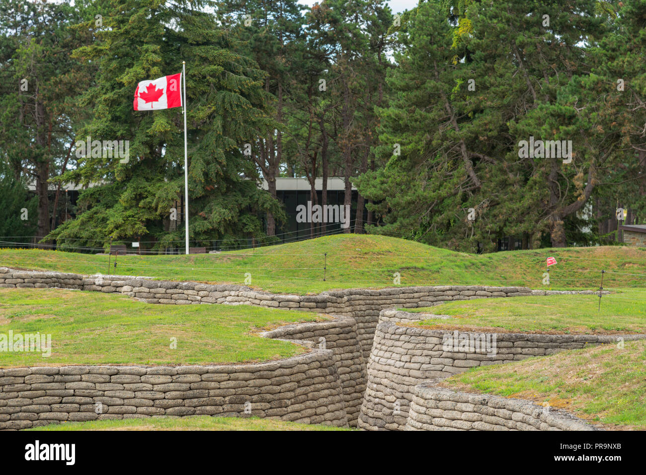 The trenches at Vimy Ridge in France Stock Photo