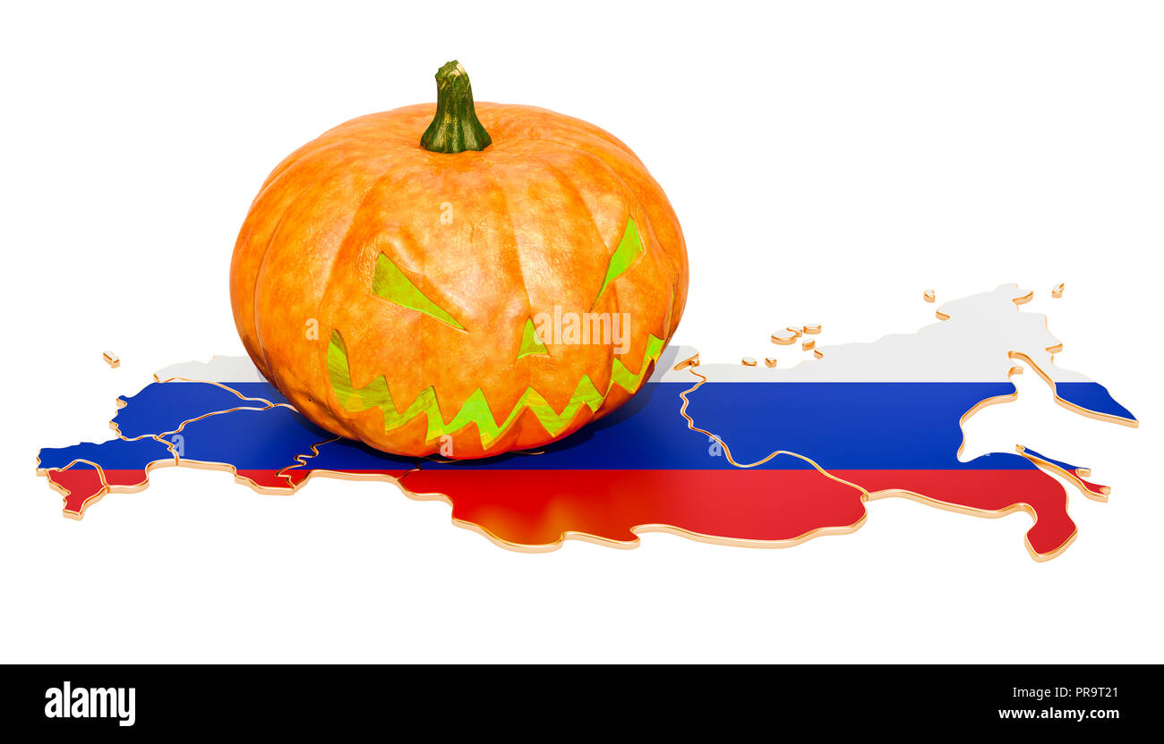 Halloween in Russia concept, 3D rendering isolated on white background