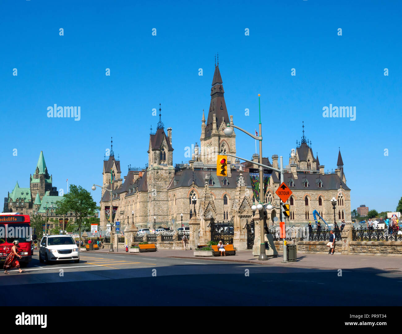 West Block, Parliament Buildings, Ottawa, Ontario, Canada Stock Photo