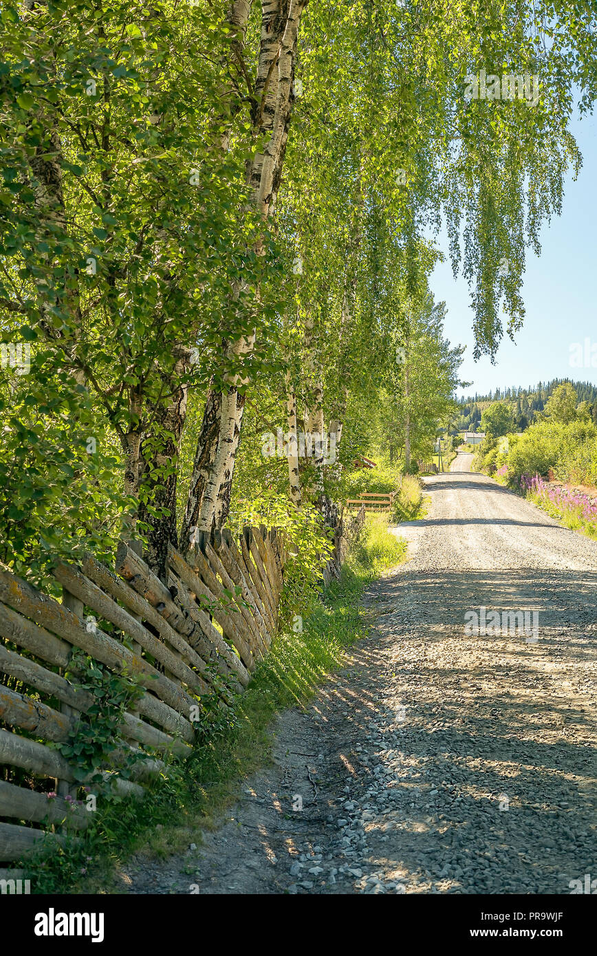 A long road in the countryside as symbol of focus, future, accomplishment or endeavor. Stock Photo