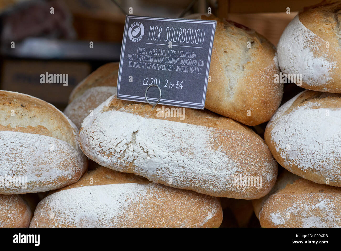 Manchester Sourdough loaf of bread Stock Photo Alamy