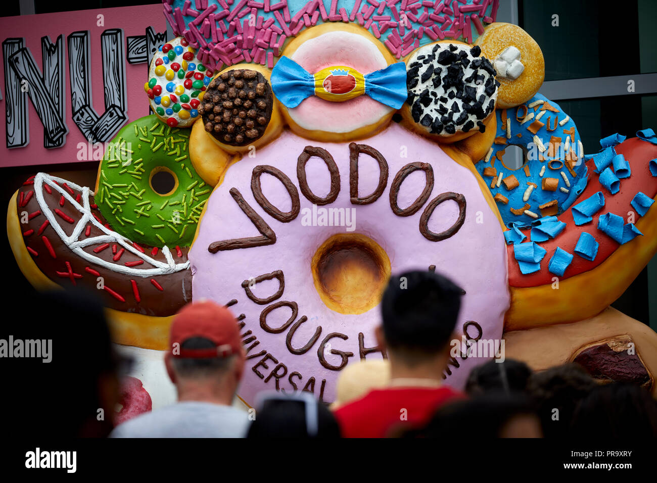 Voodoo Doughnut Sign In Universal Studios Orlando Florida Stock Photo Alamy