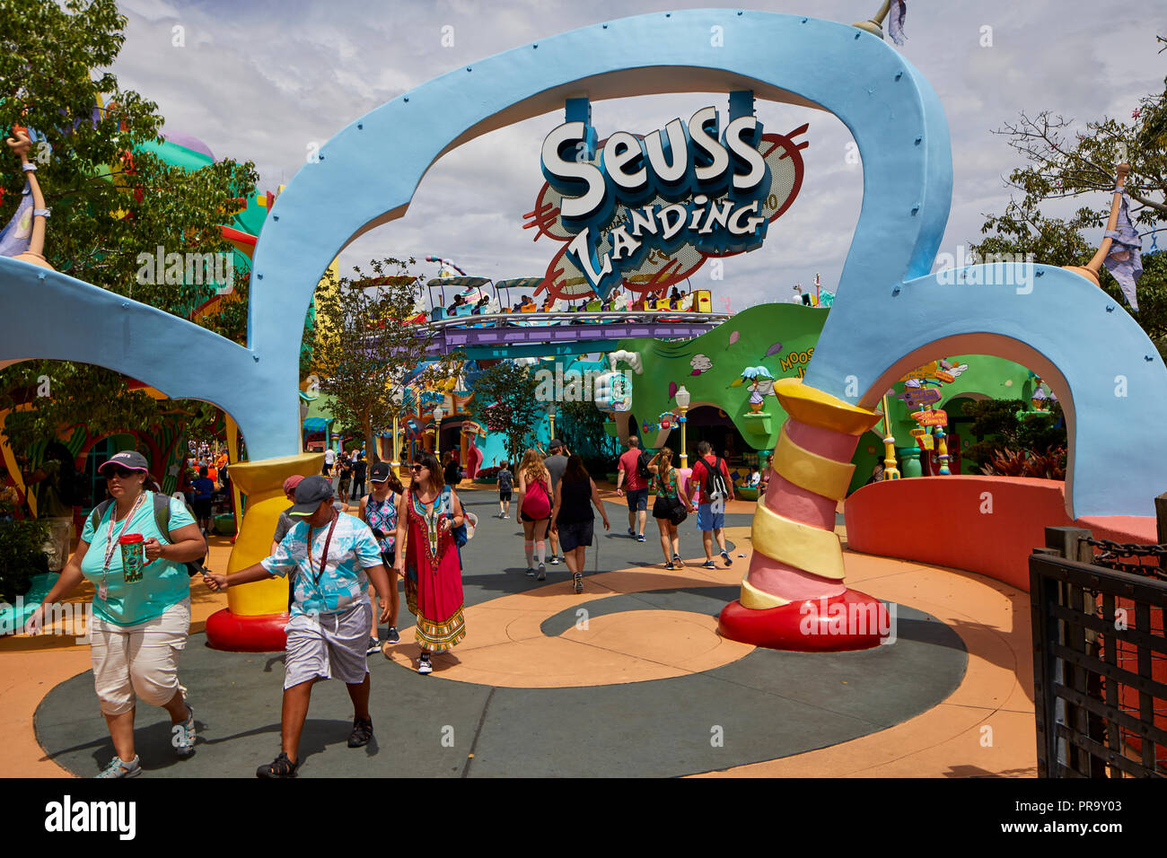 Seuss Landing Dr Seuss land in Universal studios orlando Stock Photo