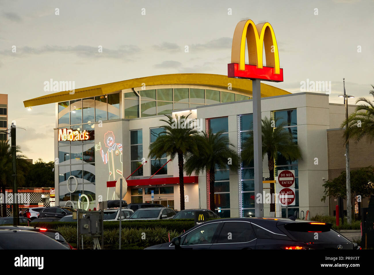 America largest McDonalds on International Drive Orlando Stock Photo