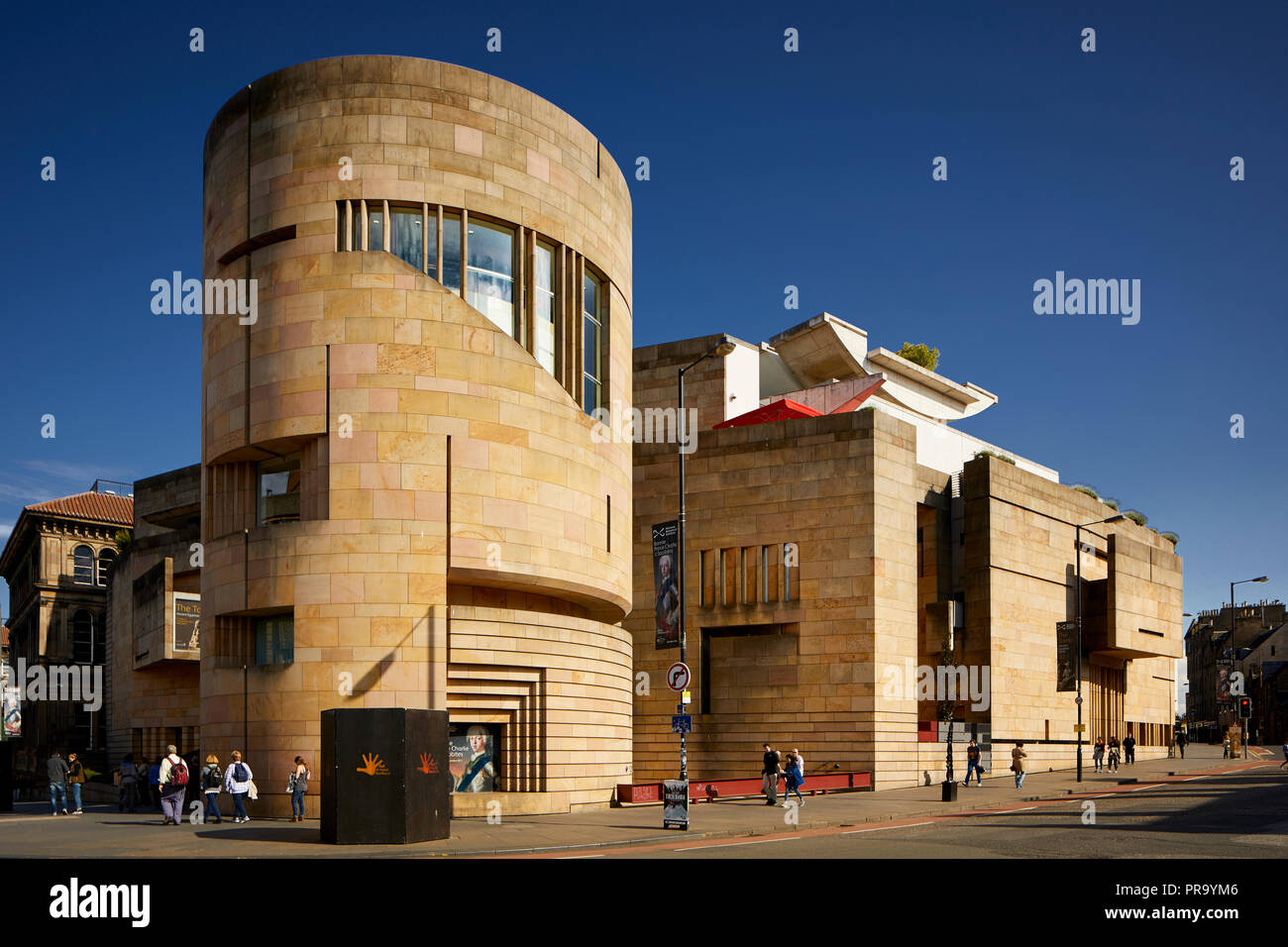 Historic Edinburgh, Scotland  National Museum of Scotland exterior of the building by architect Benson & Forsyth Stock Photo