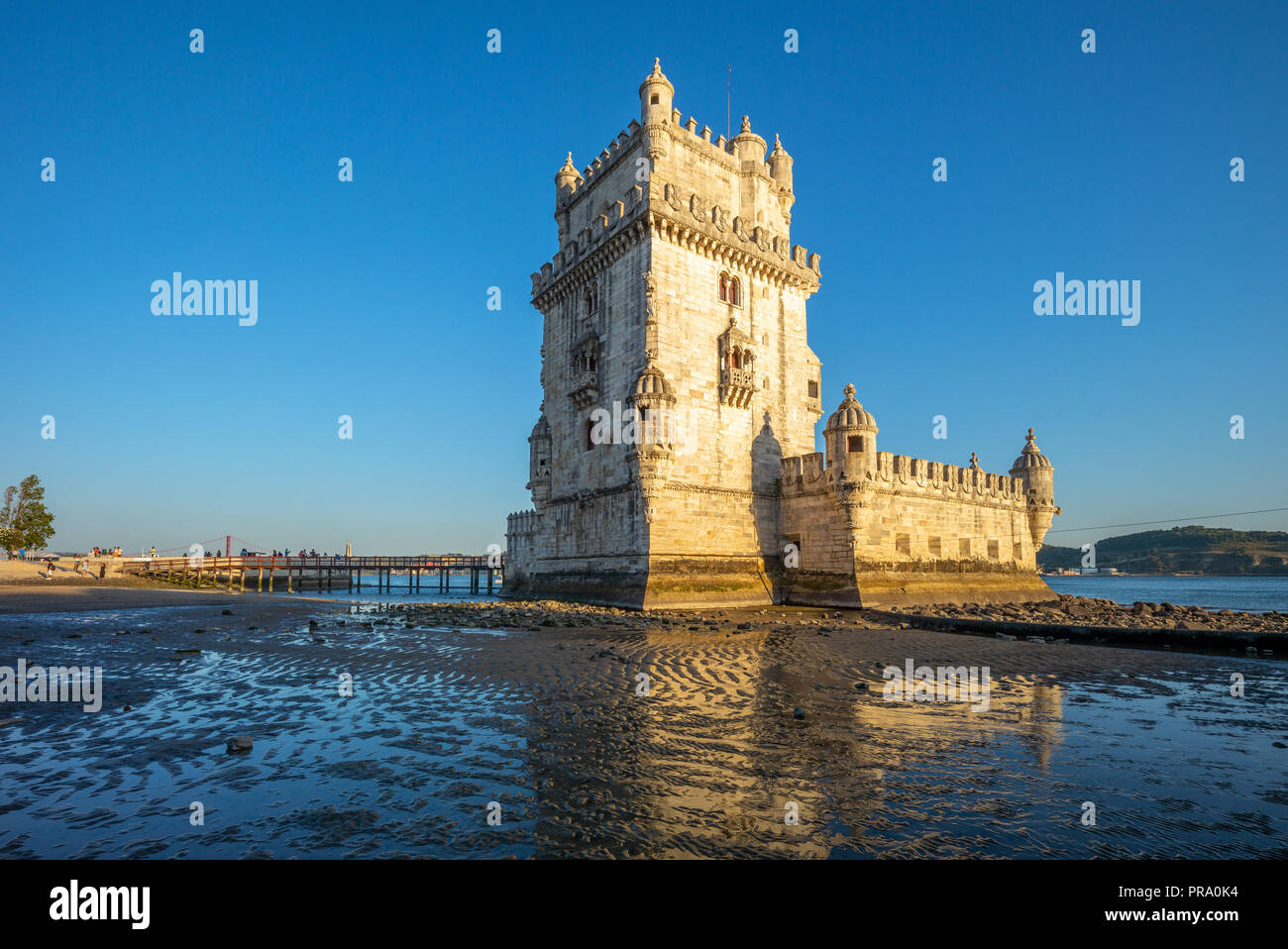 belem tower in belem district of lisbon Stock Photo