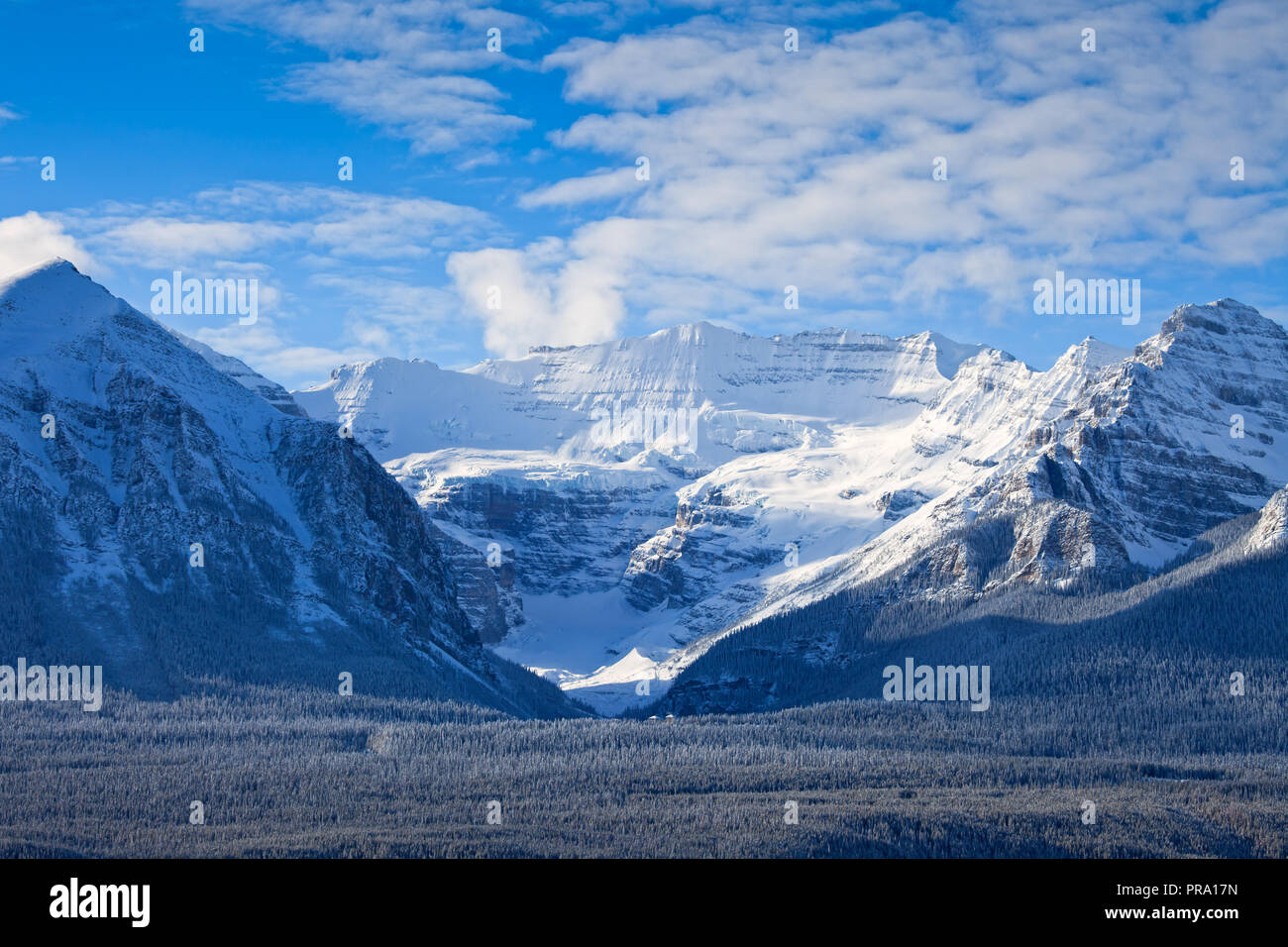 Lake louise in Banff National Park, Alberta, Canada in Winter Stock ...