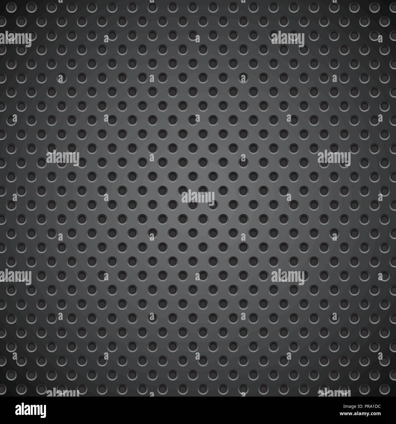 Black metal perforated background Stock Vector