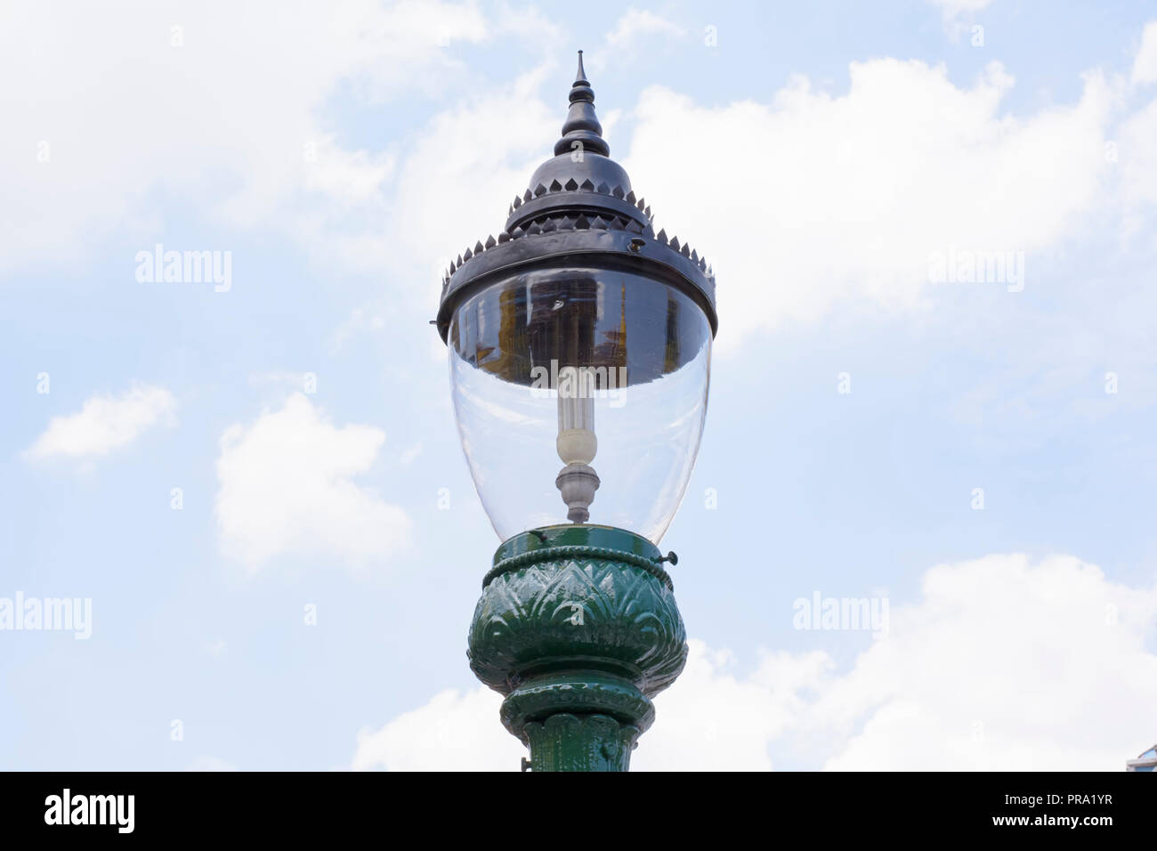 Metal street lamp with blue sky in grand palace, bangkok thailand Stock ...