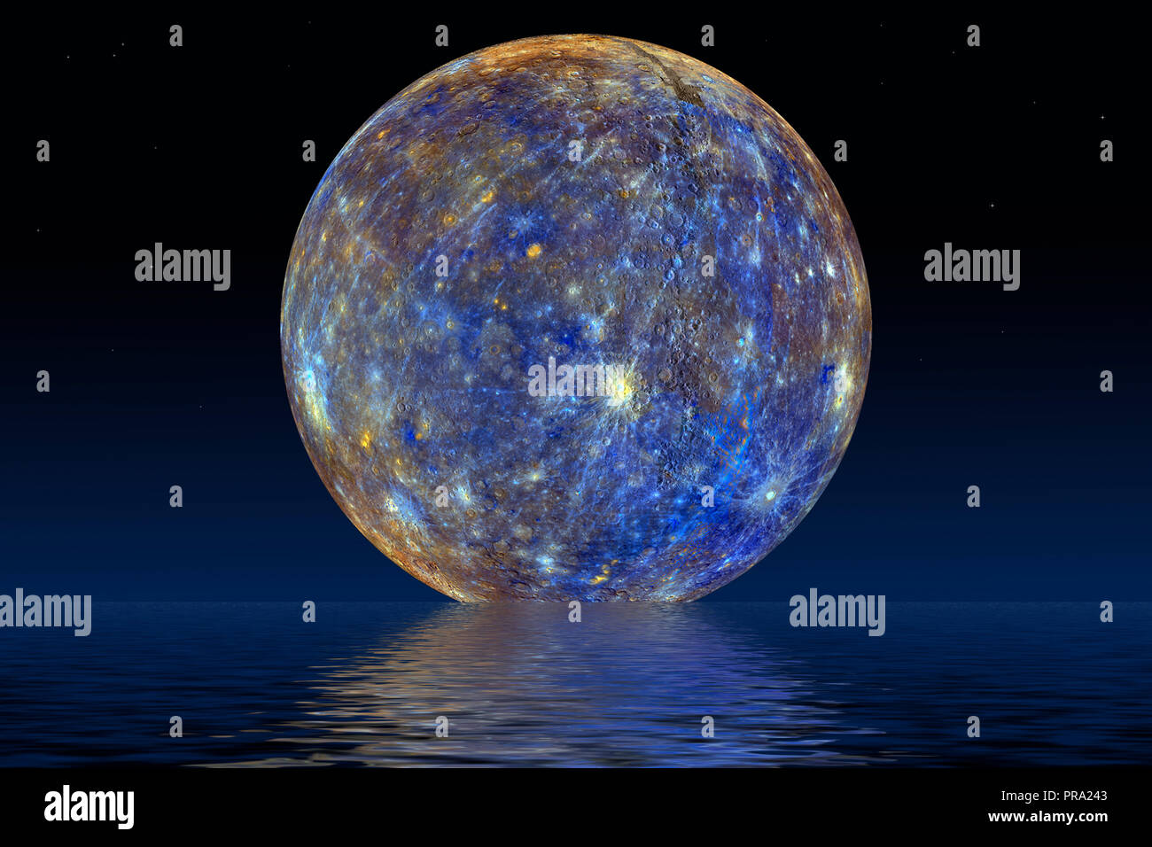 Mercury. Elements of the furnished by NASA Stock Photo Alamy