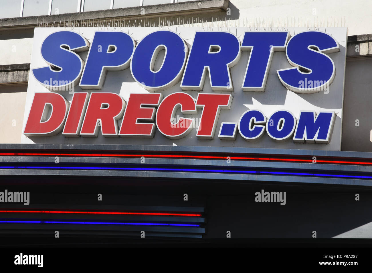 Sports Direct Sign,Flagship Store,Oxford Street,London.UK Stock Photo