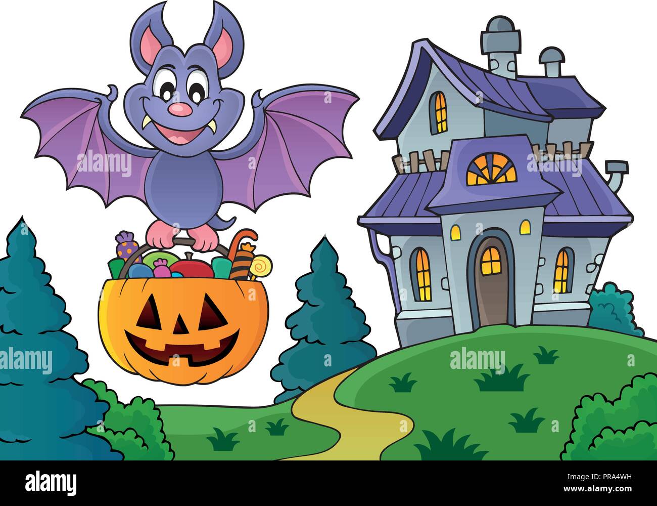 Halloween bat theme image 5 - eps10 vector illustration. Stock Vector