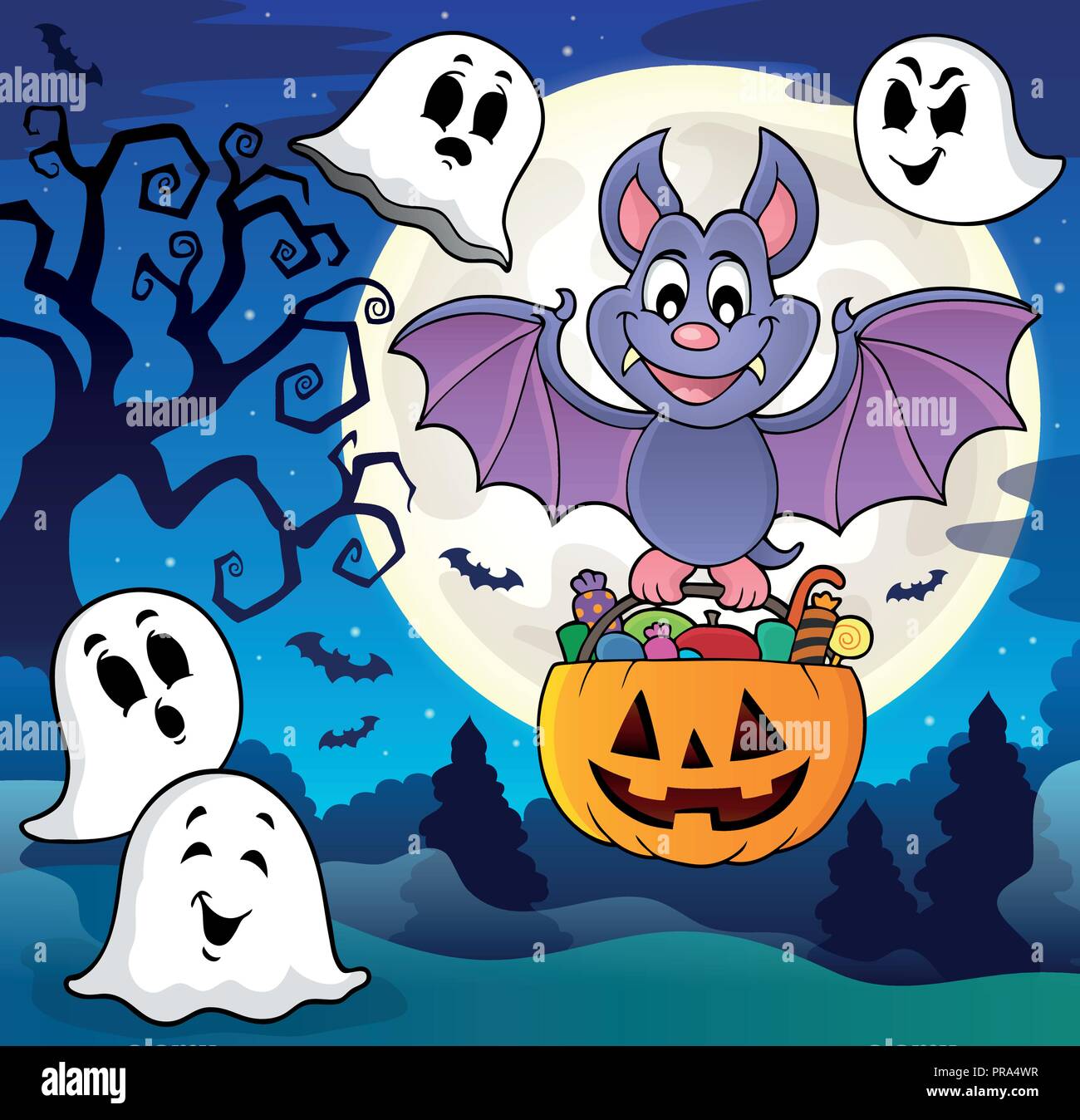 Halloween bat theme image 8 - eps10 vector illustration. Stock Vector