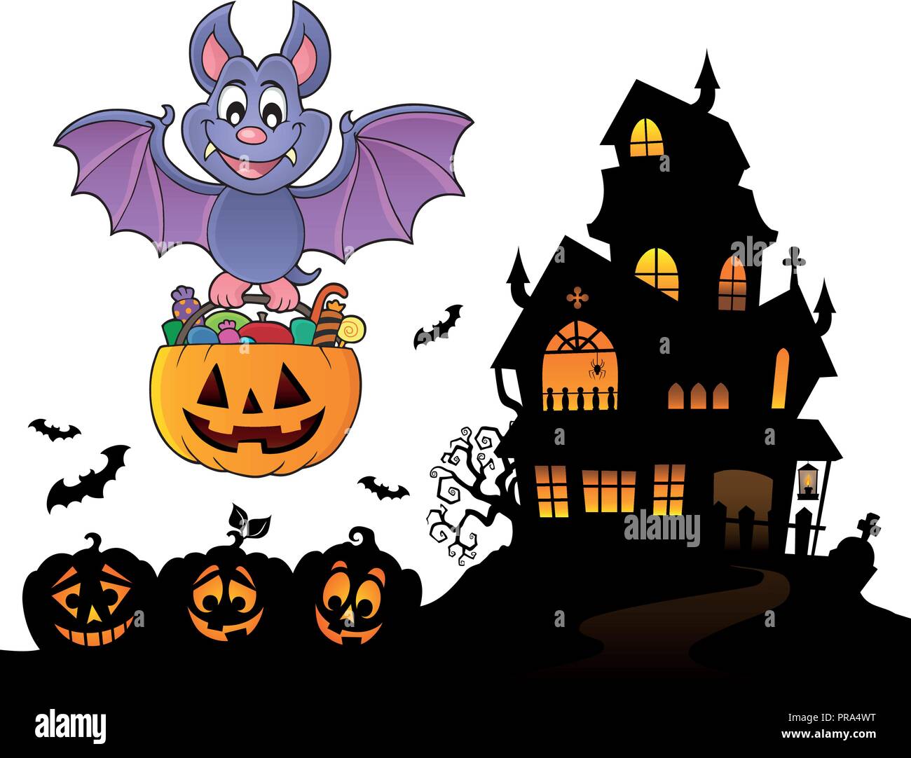 Halloween bat theme image 9 - eps10 vector illustration Stock Vector ...