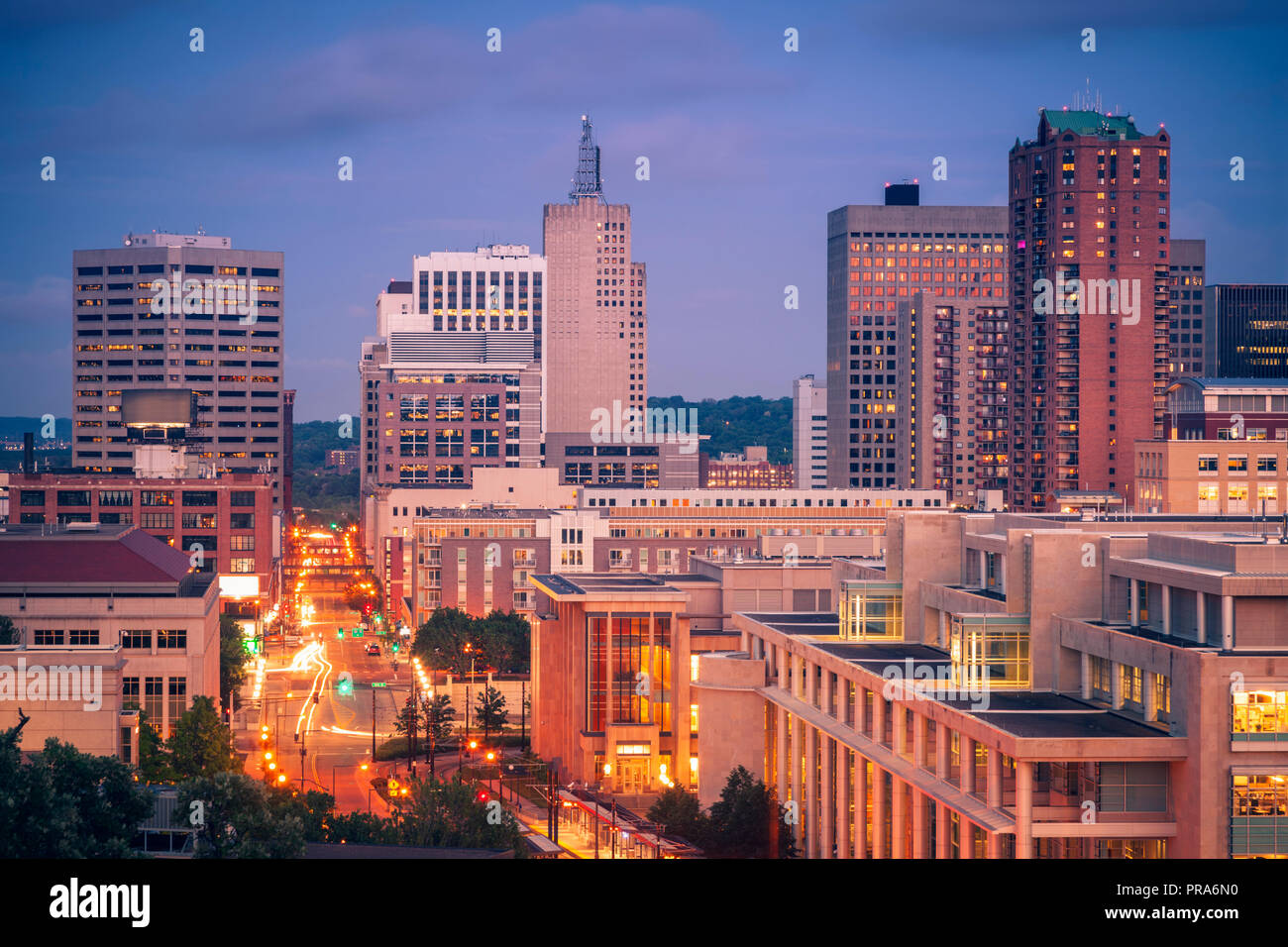 Saint Paul, Minnesota Twilight City Skyline Panoramic Picture