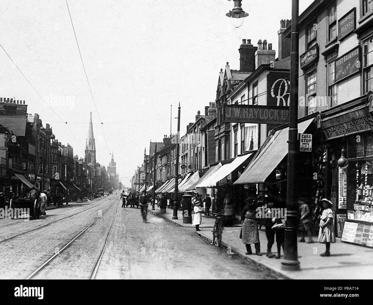 High Street, West Bromwich early 1900s Stock Photo