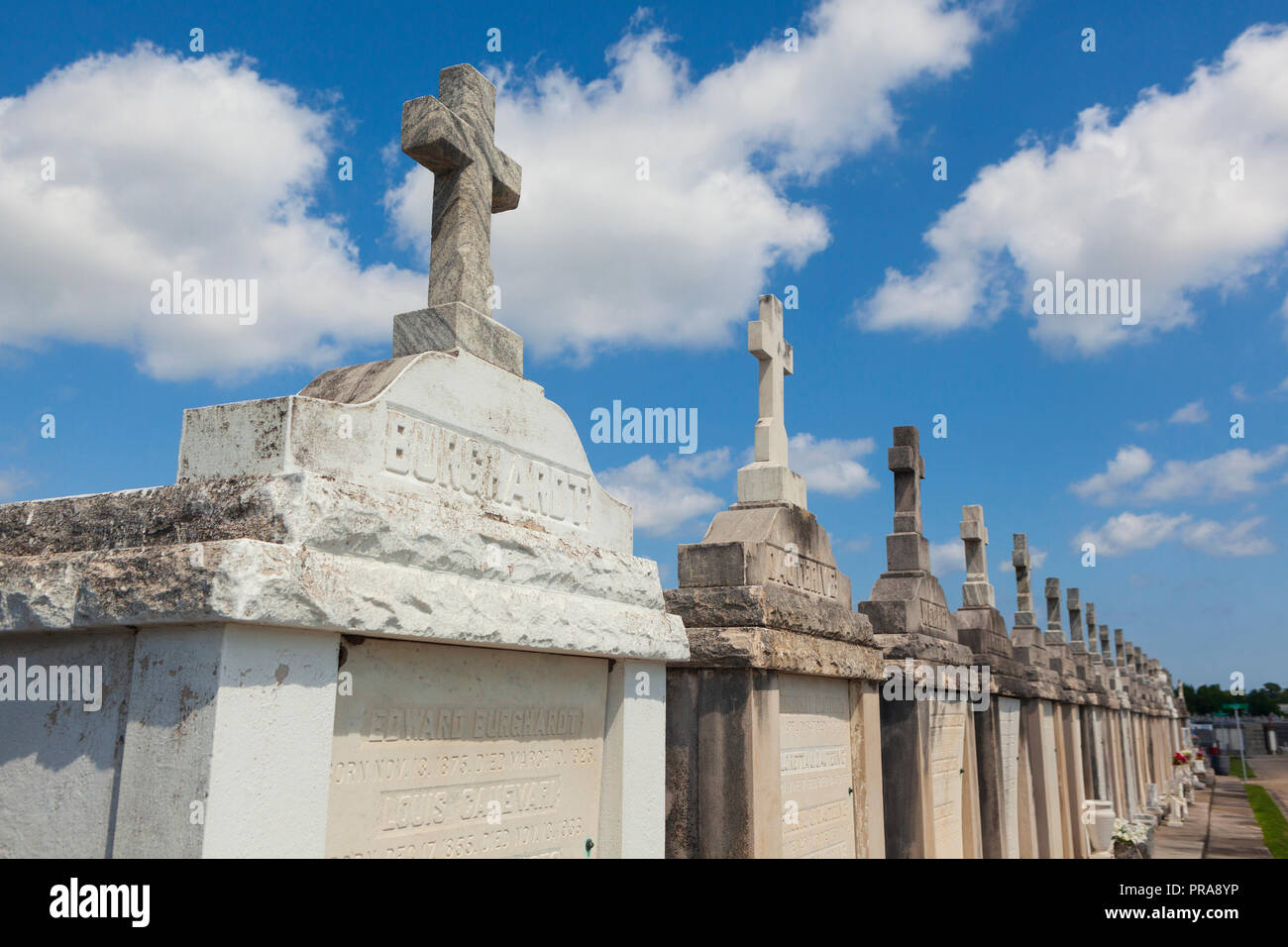Lake Lawn Park Cemetery, New Orleans, Louisiana, USA. Stock Photo