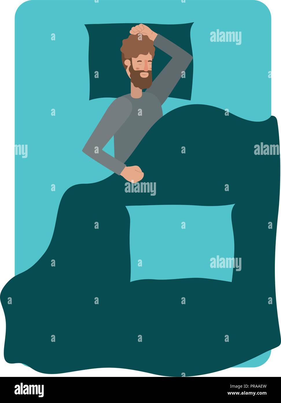 young man in bed avatar character Stock Vector Image & Art - Alamy