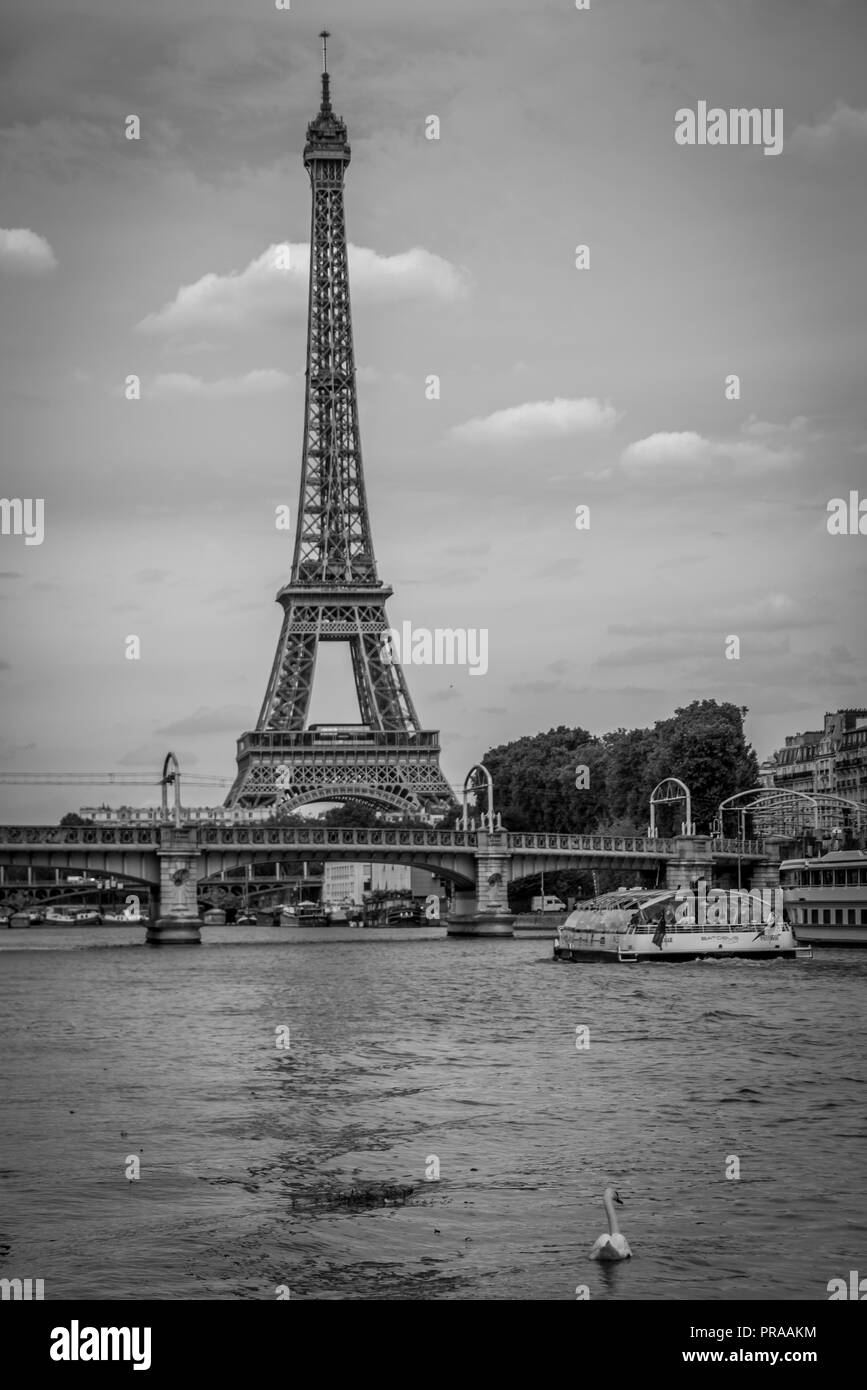 Unusual eiffel tower view Black and White Stock Photos & Images - Alamy