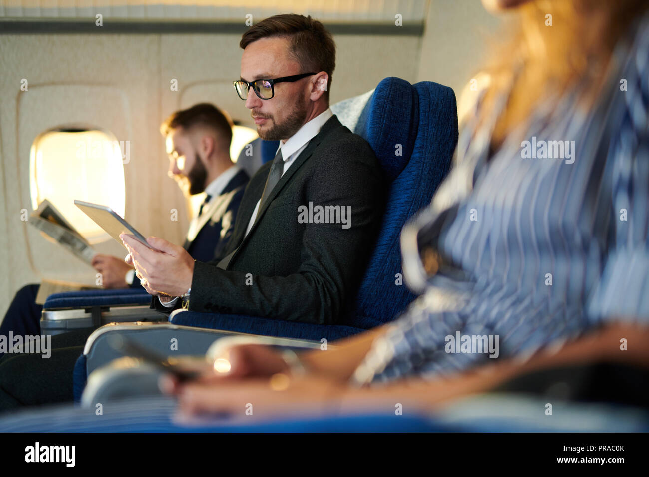 Passengers plane business class hi-res stock photography and images - Alamy